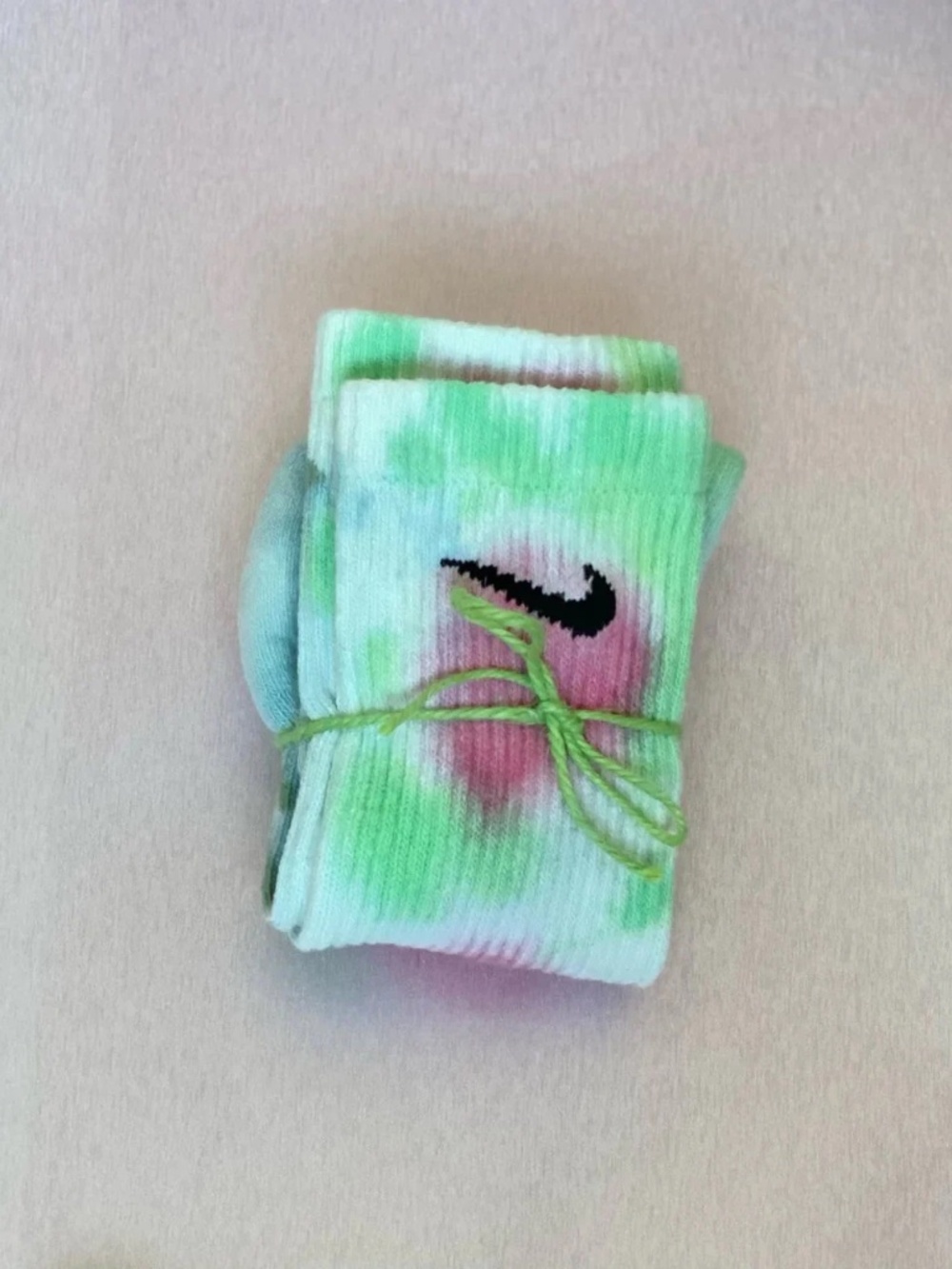 Alstroemeria Tie Dye Crew Socks Adult Medium